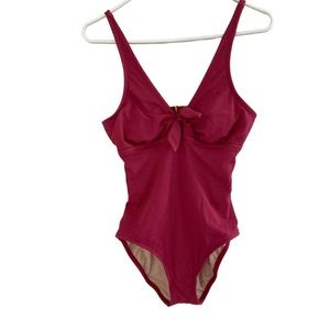 Merona One Piece Swimsuit Pink size Medium Tie Front